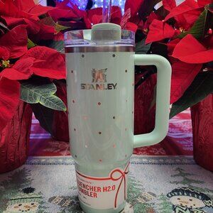 Stanley 30 oz FlowState Tumbler - Peppermint Polka Dot, Brand New